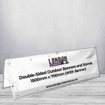 Double-Sided Outdoor Banners and Stands 1500mm x 700mm (With Banner)