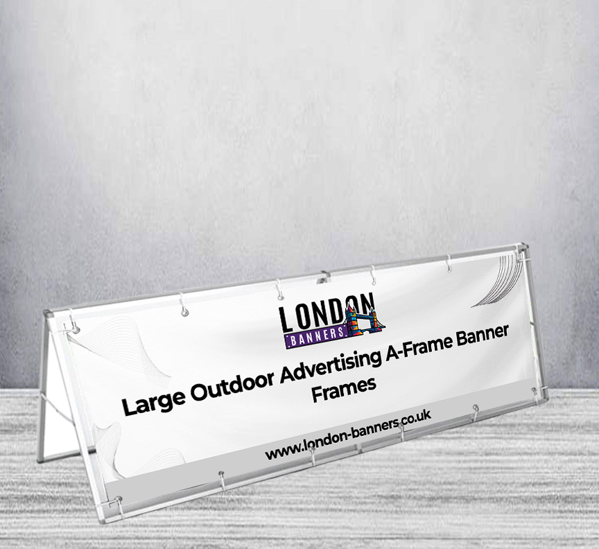 Large Outdoor Advertising A-Frame Banner Frames 1500mm x 700mm (With Banner)