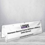 Monsoon Banner Frame 3000mm x 1000mm (With Banner)