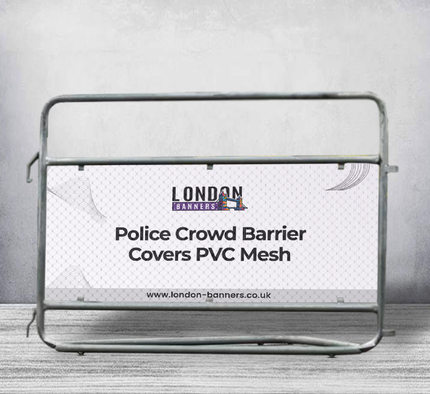 POLICE CROWD BARRIER COVERS & BANNERS – PVC MESH