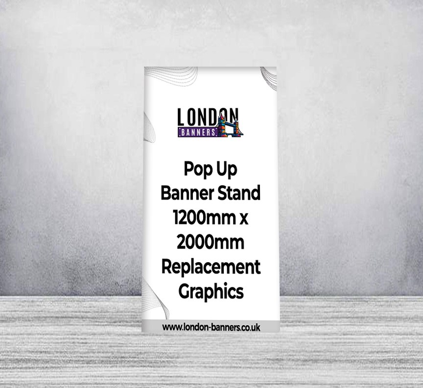 Pop Up Banner Stand 1200mm x 2000mm Replacement Graphics