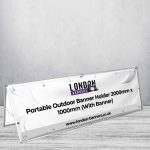 Portable Outdoor Banner Holder 2000mm x 1000mm (With Banner)