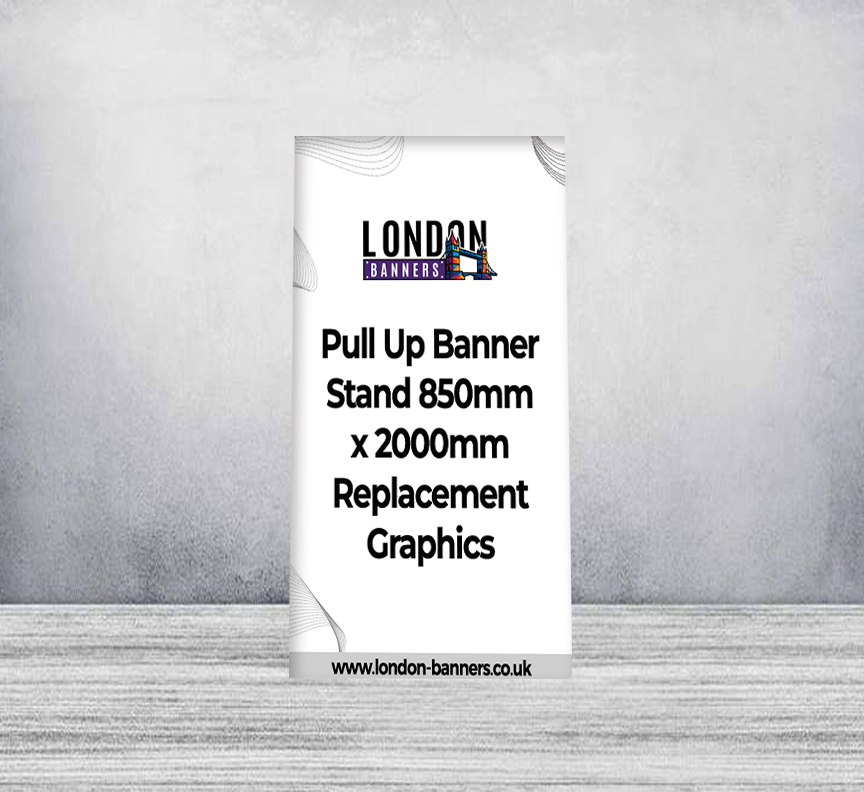 Pull Up Banner Stand 850mm x 2000mm Replacement Graphics