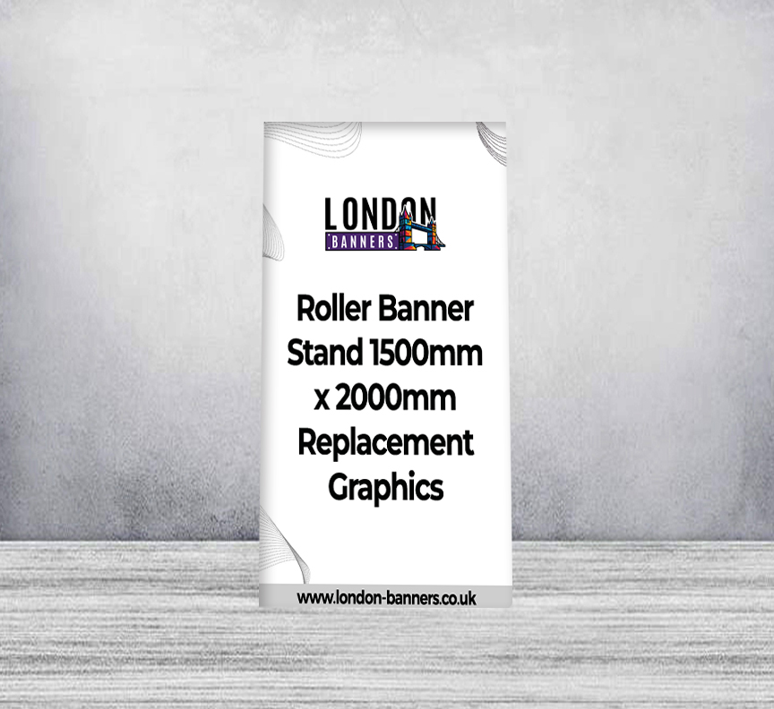 Roller Banner Stand 1500mm x 2000mm Replacement Graphics