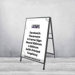 Sandwich Pavement A-frame Sign Board 900mm x 600mm (with Printed Poster)