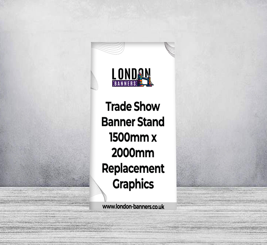 Trade Show Banner Stand 1500mm x 2000mm Replacement Graphics