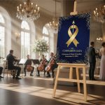 Charity Fundraiser Easel With Printed Sign